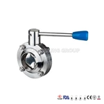 Sanitary Stainless Steel Butterfly Valves Tri With Handle