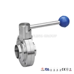 Sanitary Stainless Steel Butterfly Valves Tri With Handle