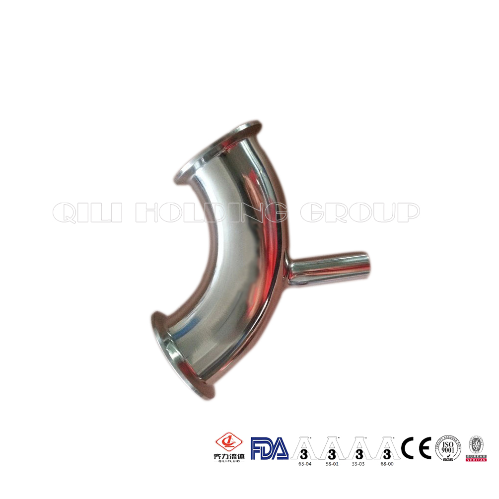 Sanitary Stainless Steel Clamp 45 Degree Elbow