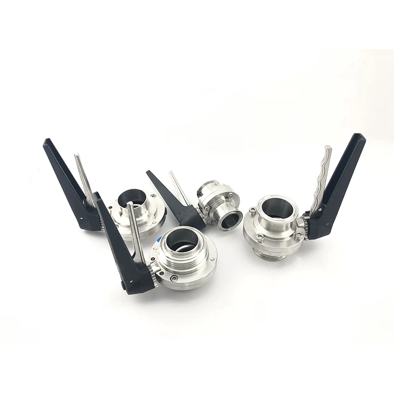 Sanitary Stainless Steel Clamped Butterfly Valve
