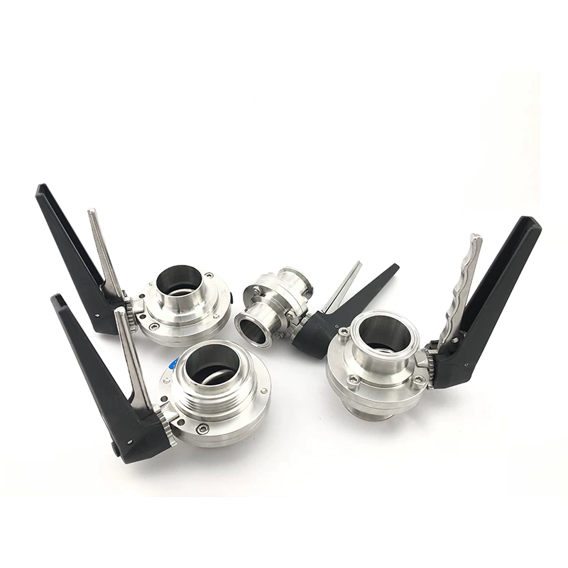 Sanitary Stainless Steel Clamped Butterfly Valve