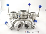 Sanitary Stainless Steel Clamped Weld Threaded Butterfly Valve
