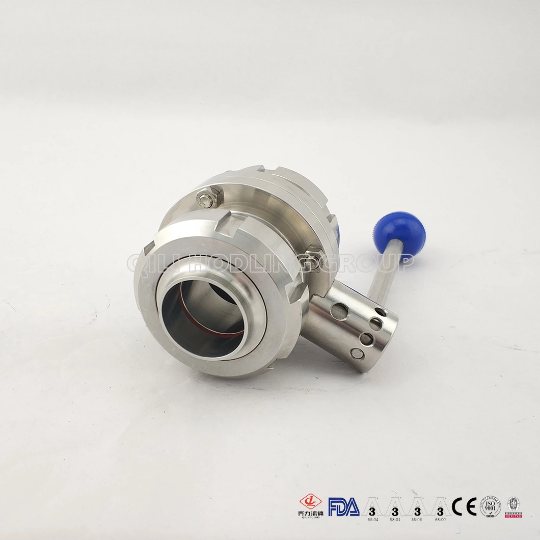 Sanitary Stainless Steel Female Threaded Butterfly Valve
