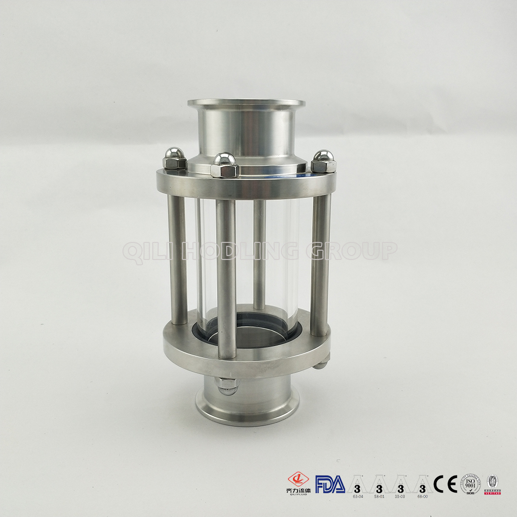 Sanitary Stainless Steel Flow Round Clamped Sight Glass