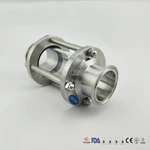 Sanitary Stainless Steel Flow Round Clamped Sight Glass