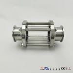 Sanitary Stainless Steel Flow Round Clamped Sight Glass