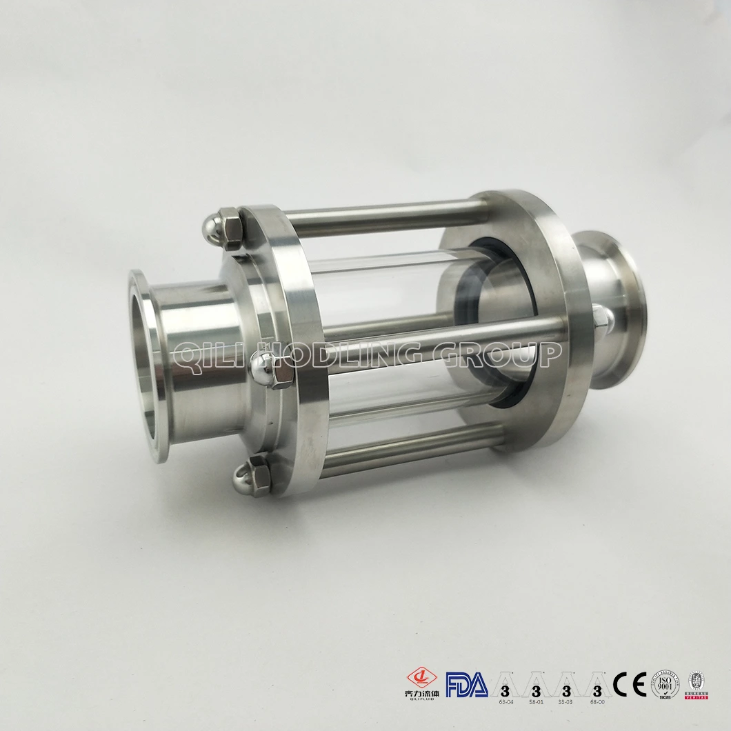 Sanitary Stainless Steel Flow Round Clamped Sight Glass