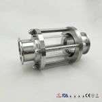 Sanitary Stainless Steel Flow Round Clamped Sight Glass