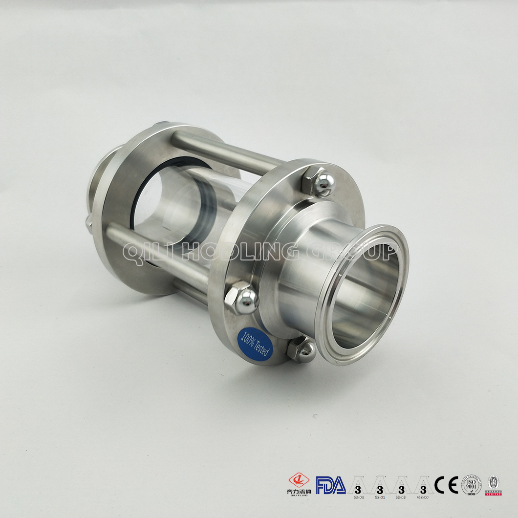 Sanitary Stainless Steel In Line Clamped Sight Glass