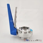 Sanitary Stainless Steel Male & Welding Butterfly Valve with Multi-connection