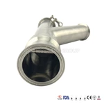 Sanitary Stainless Steel Pipe Fitting Clamp Custom Y Tee pipe adapter
