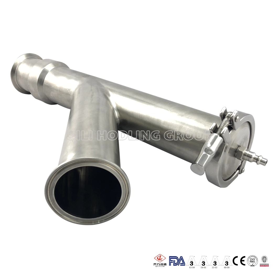 Sanitary Stainless Steel Pipe Fitting Clamp Custom Y Tee pipe adapter