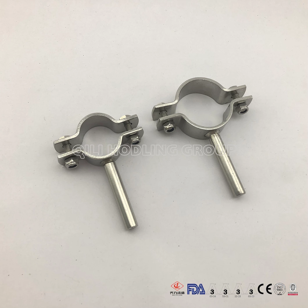 Sanitary stainless steel pipe hangers