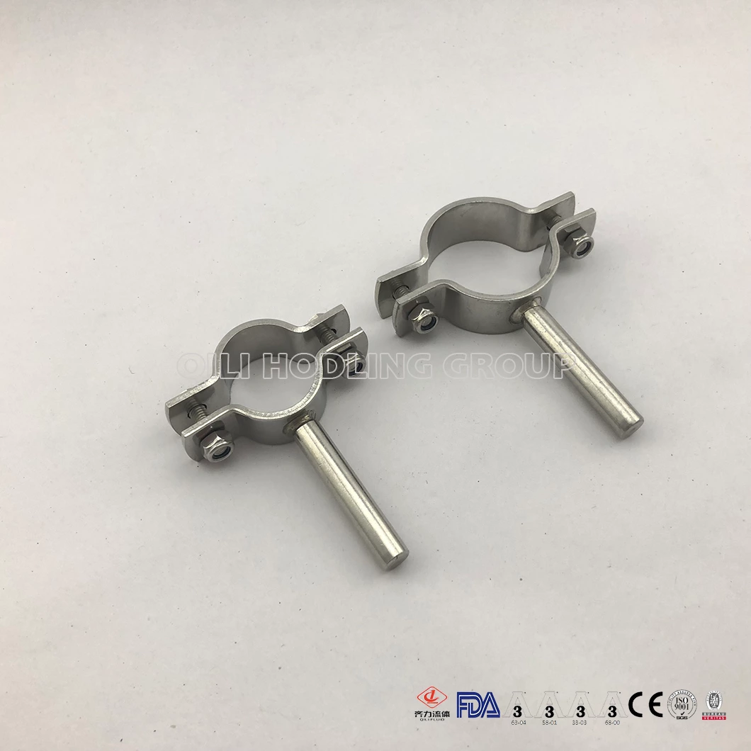 Sanitary stainless steel pipe hangers