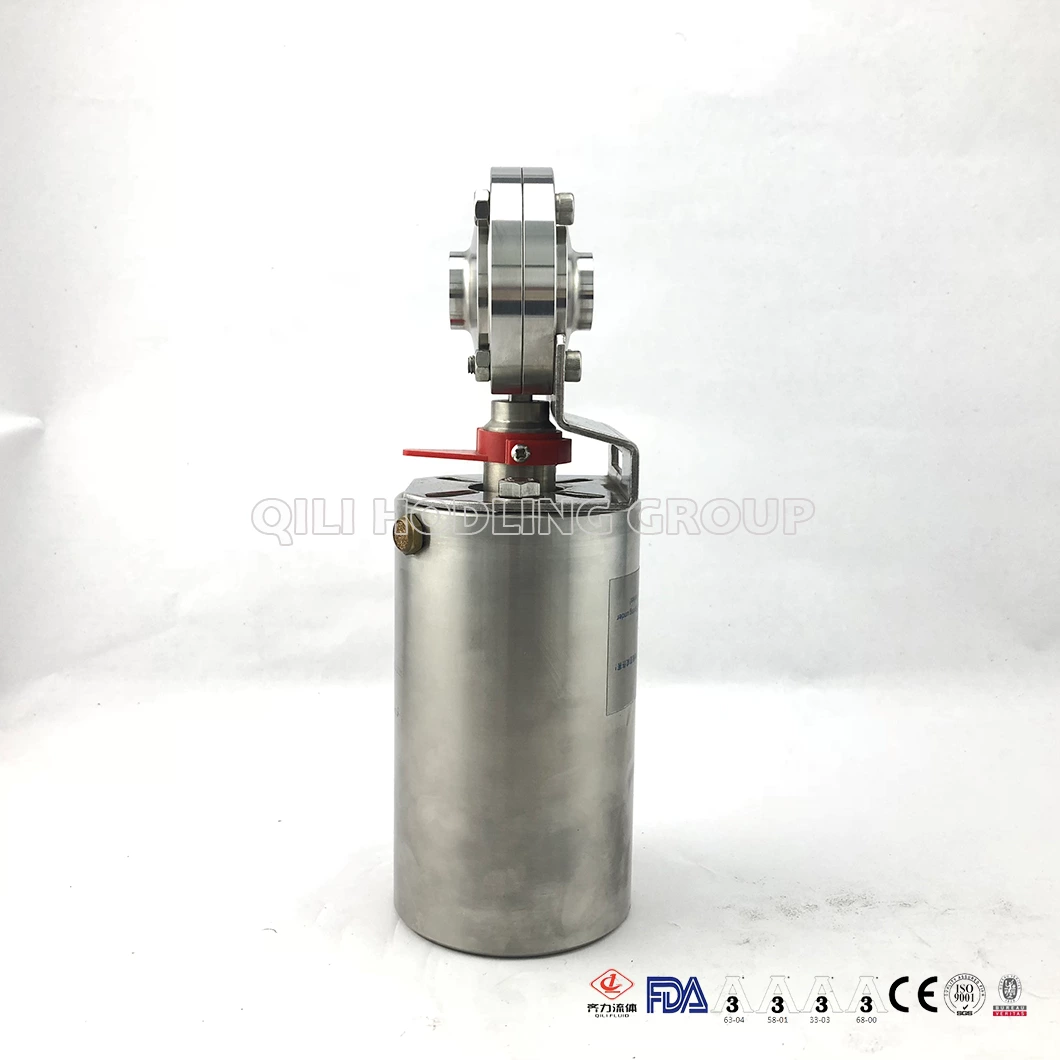Sanitary Stainless Steel Pneumatic Clamp End Butterfly Valve
