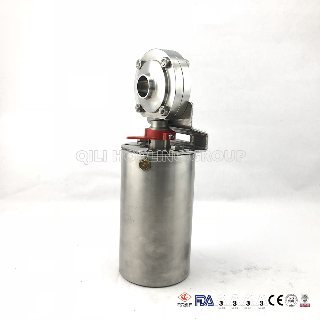 Sanitary Stainless Steel Pneumatic Clamp End Butterfly Valve