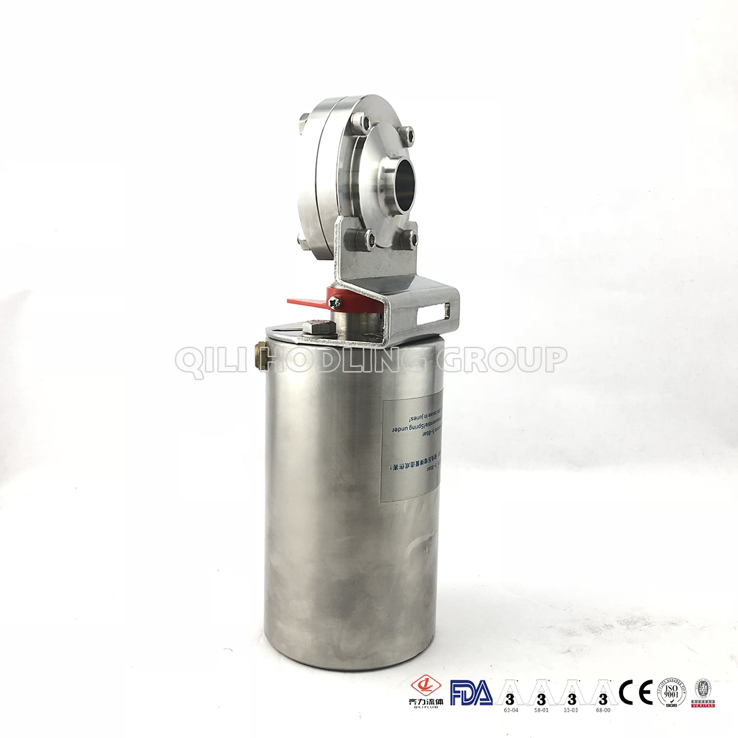Sanitary Stainless Steel Pneumatic Clamp End Butterfly Valve