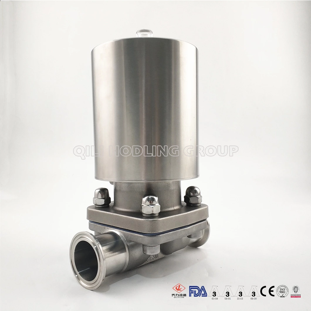 Sanitary Stainless Steel Pneumatic Diaphragm Valve With Sample