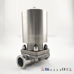 Sanitary Stainless Steel Pneumatic Diaphragm Valve With Sample