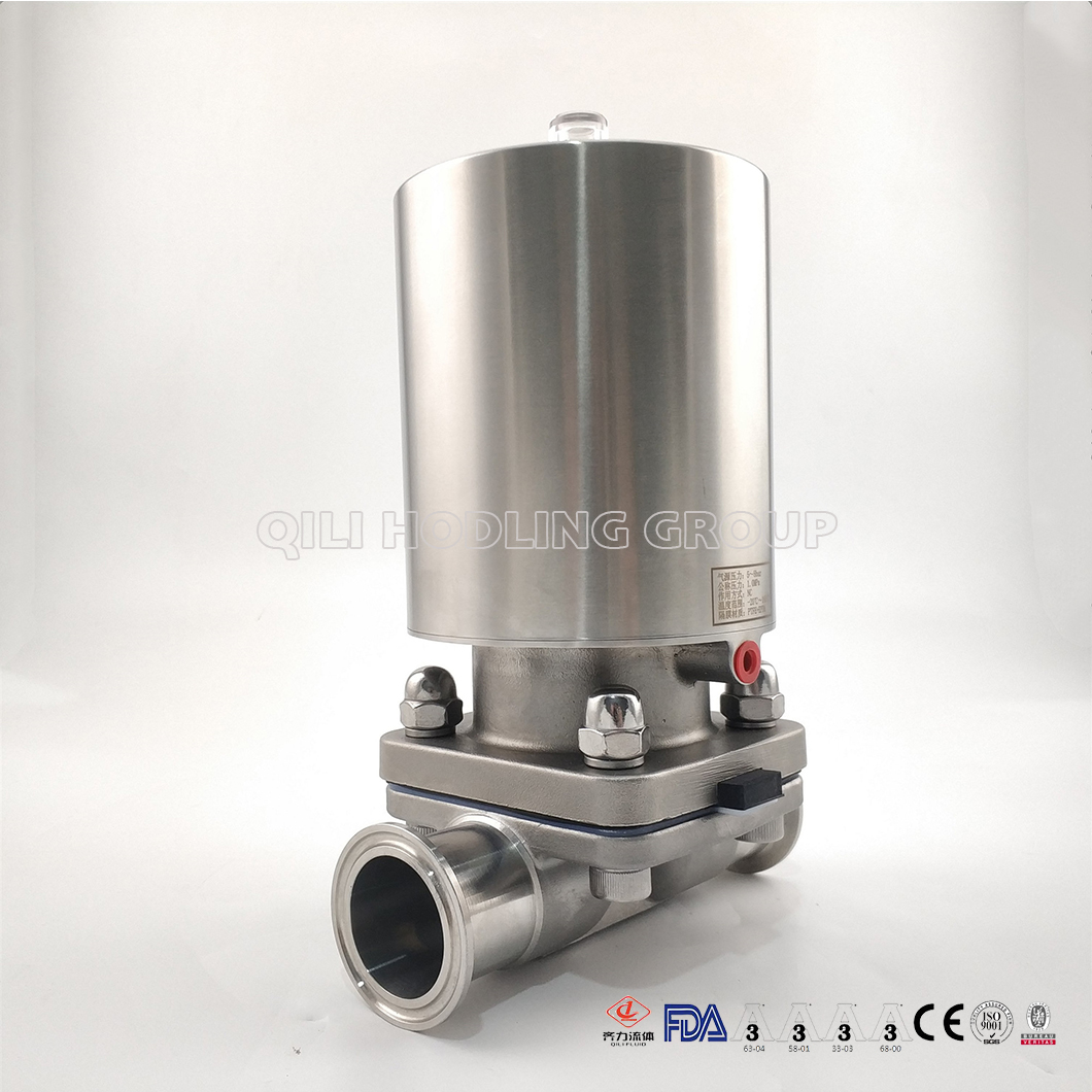 Sanitary Stainless Steel Pneumatic Diaphragm Valve With Sample