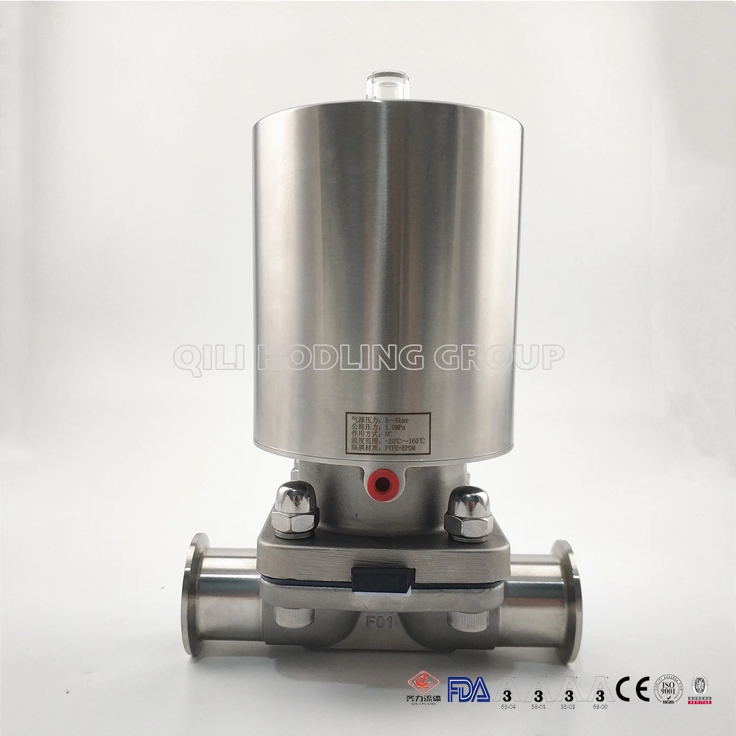Sanitary Stainless Steel Pneumatic Diaphragm Valve With Sample