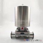 Sanitary Stainless Steel Pneumatic Diaphragm Valve With Sample