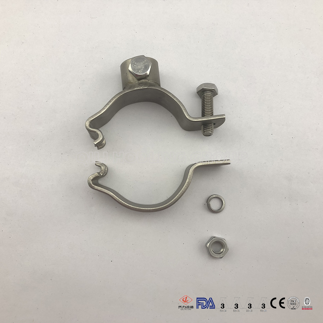 Sanitary Stainless Steel Screw End Round Pipe Holder