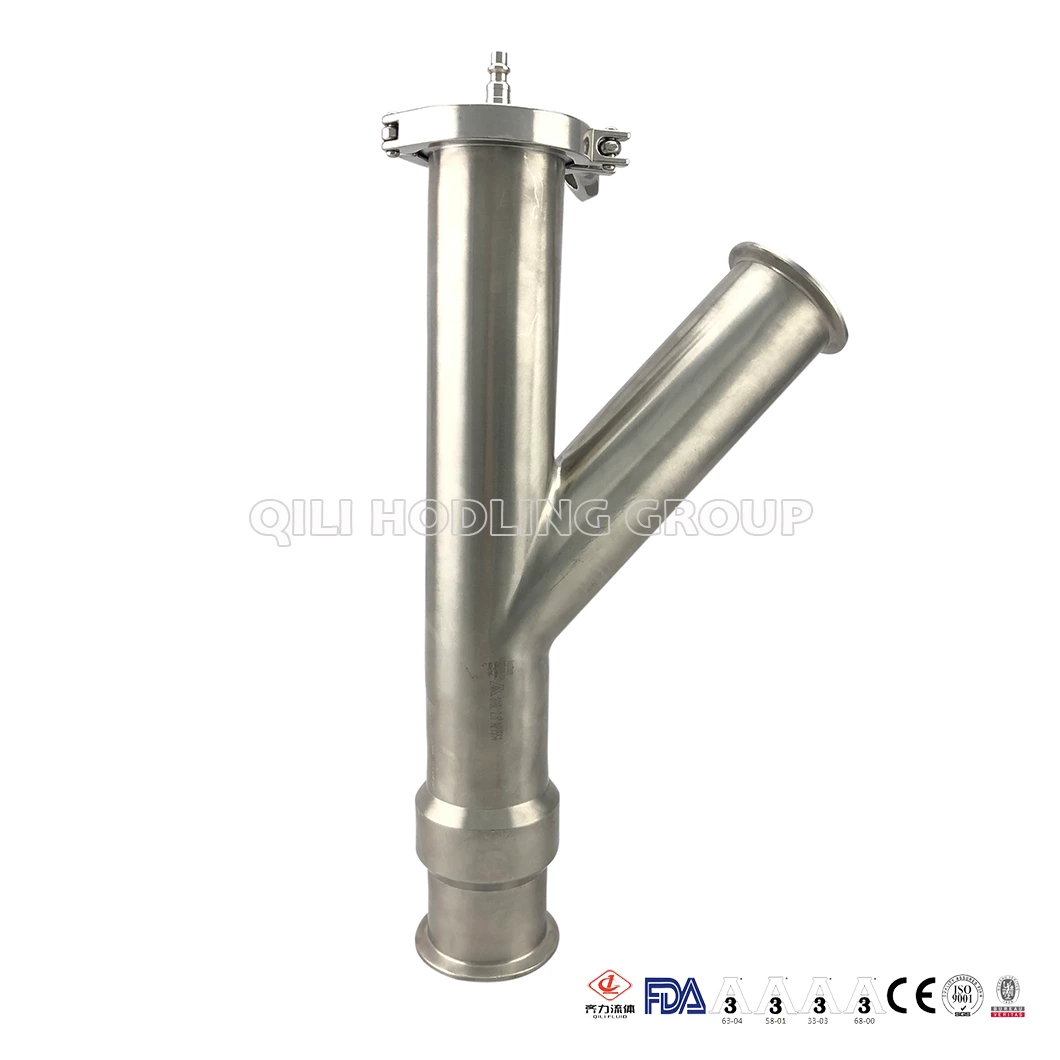 Sanitary Stainless Steel Tee Pipe Clamp Tee Wye Fitting  pipe adapter