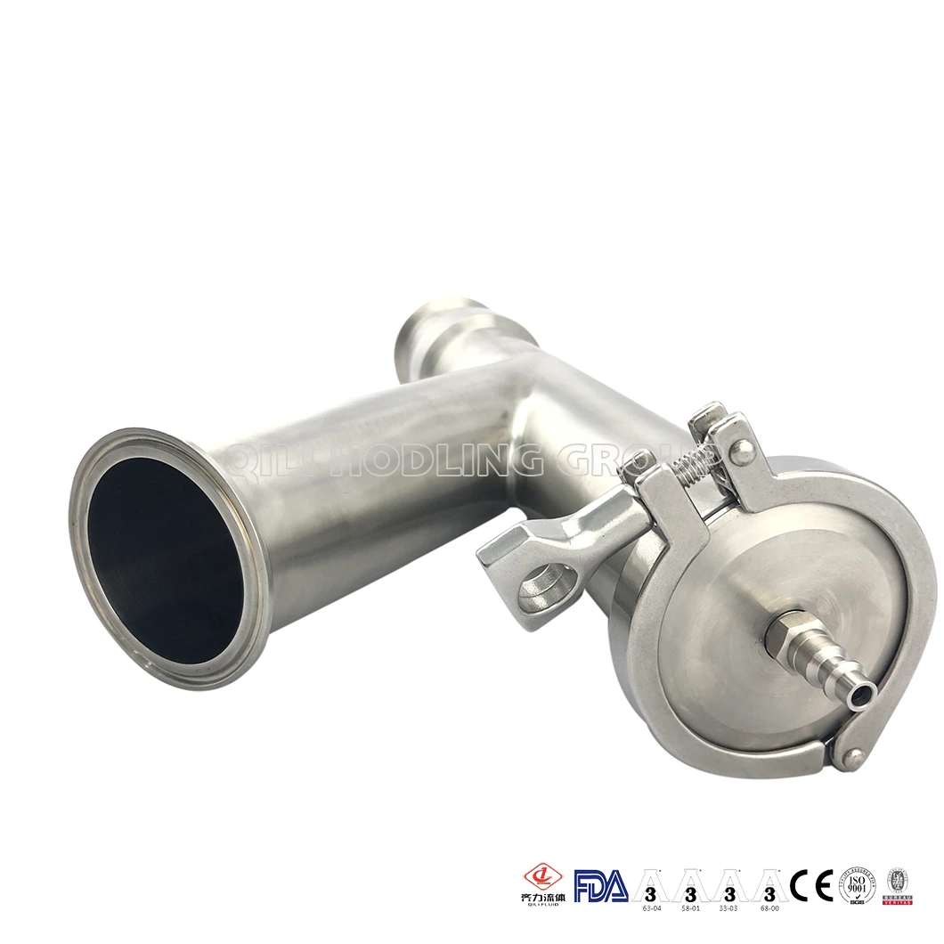 Sanitary Stainless Steel Tee Pipe Clamp Tee Wye Fitting  pipe adapter