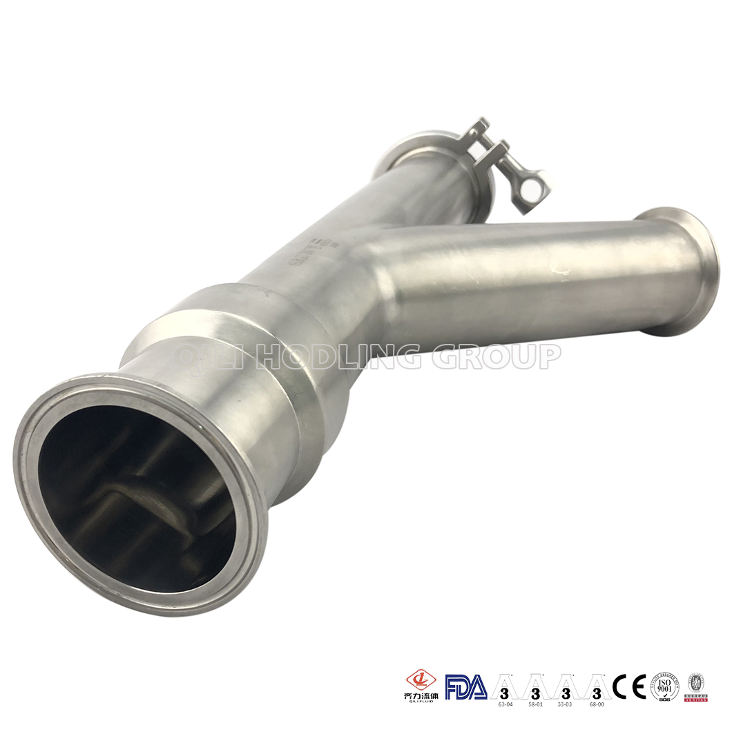 Sanitary Stainless Steel Tee Pipe Clamp Tee Wye Fitting  pipe adapter