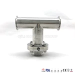 Sanitary Stainless Steel Tee Type Butterfly Valve