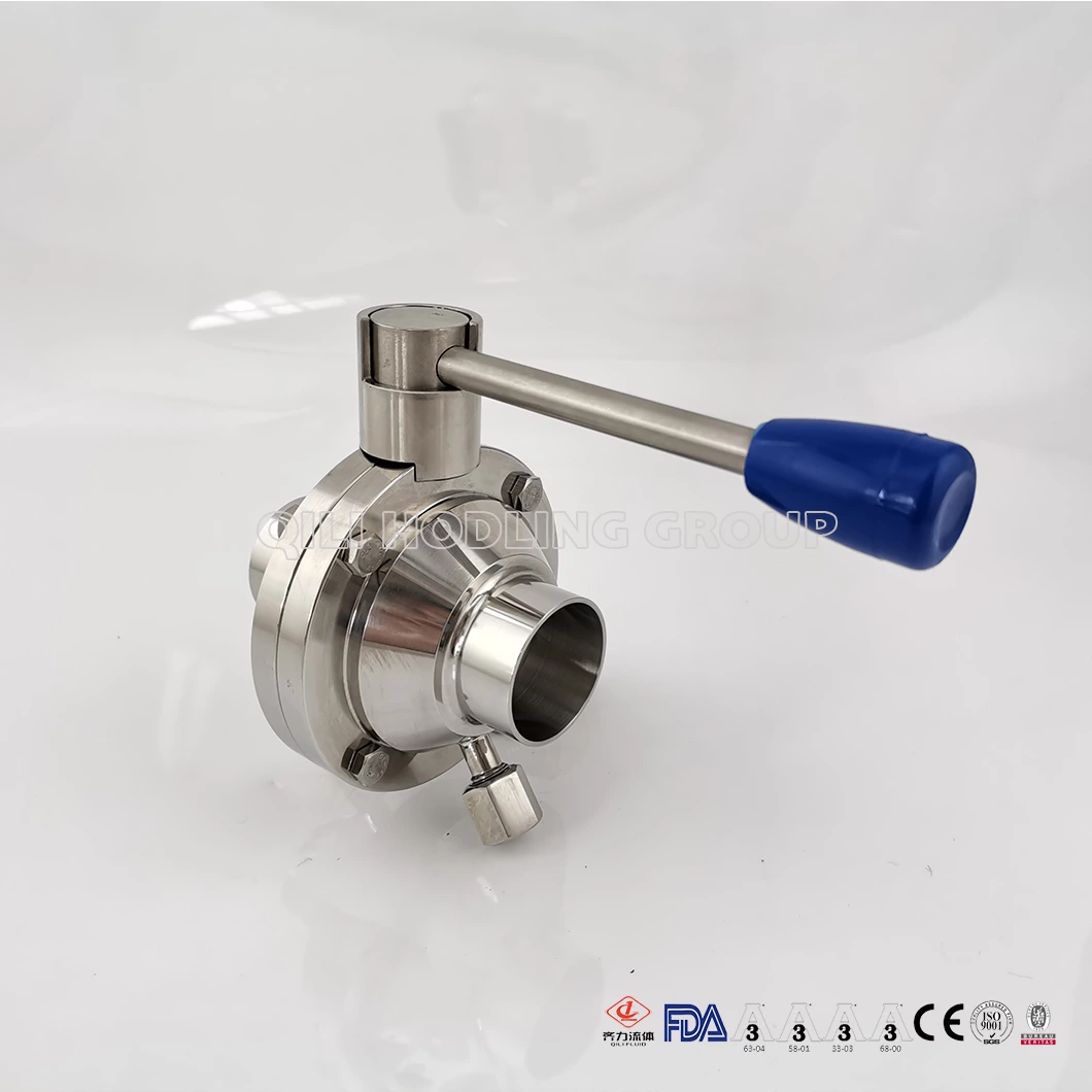 Sanitary Stainless Steel Threaded Butterfly Ball Valve