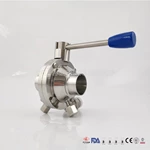Sanitary Stainless Steel Threaded Butterfly Ball Valve