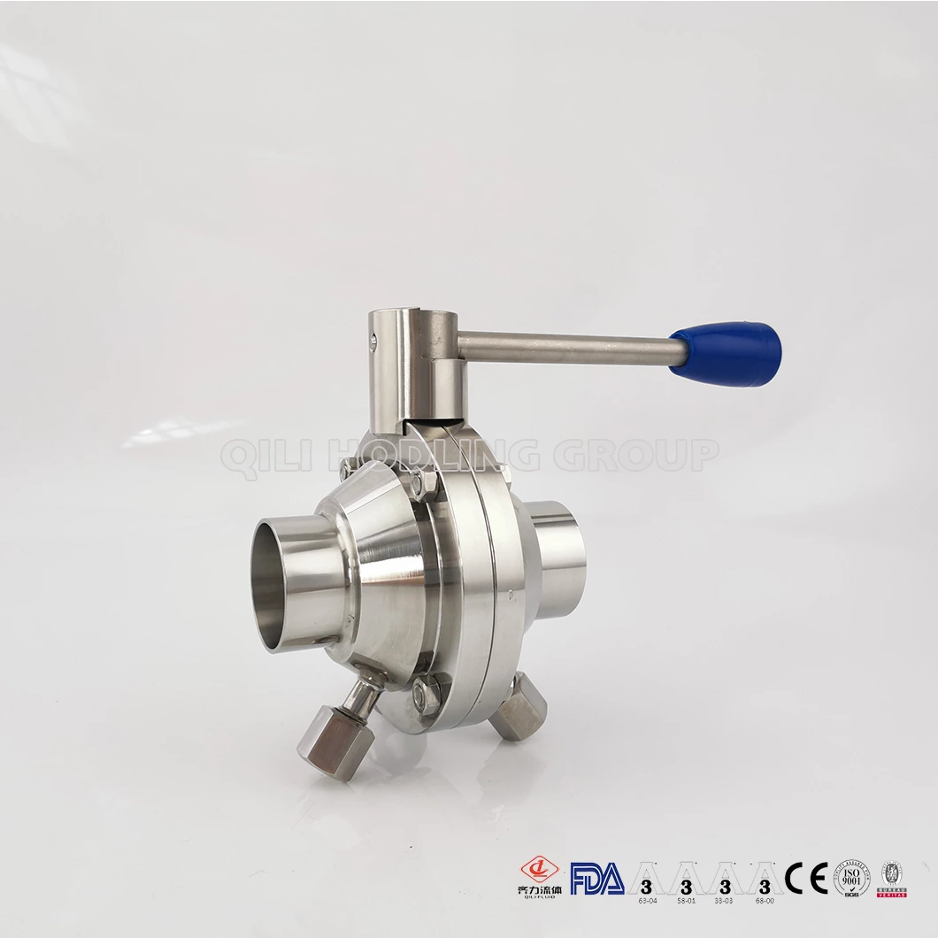 Sanitary Stainless Steel Threaded Butterfly Ball Valve