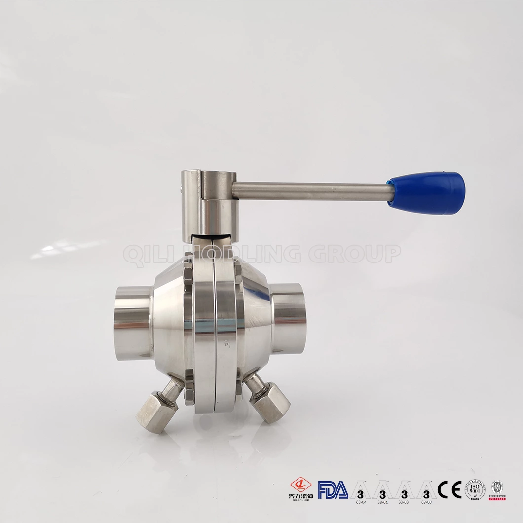 Sanitary Stainless Steel Threaded Butterfly Ball Valve