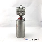Sanitary Stainless Steel Threaded Pneumatic Butterfly Valve