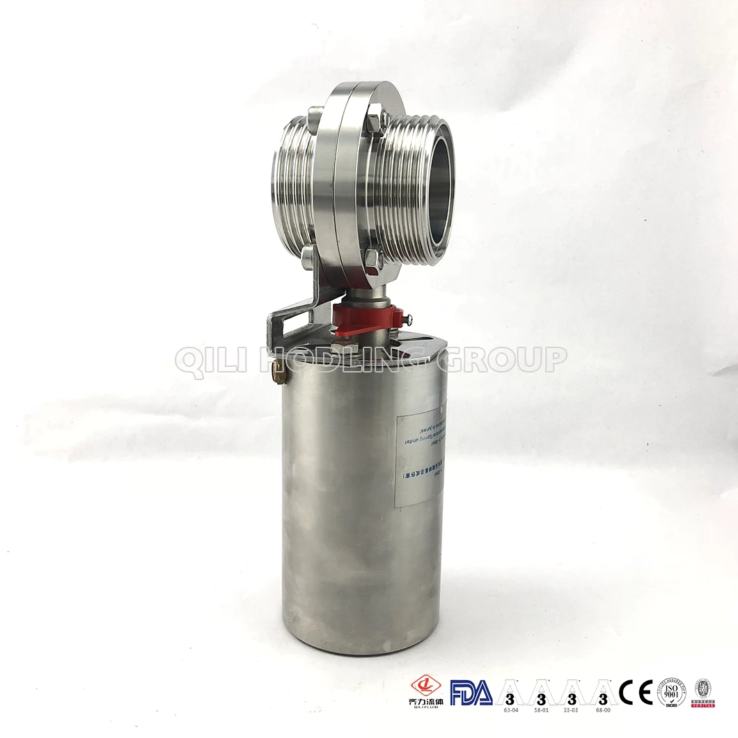 Sanitary Stainless Steel Threaded Pneumatic Butterfly Valve
