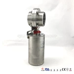 Sanitary Stainless Steel Threaded Pneumatic Butterfly Valve