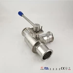 Sanitary Three Way Clamped Ball Valve