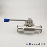 Sanitary Three Way Clamped Ball Valve