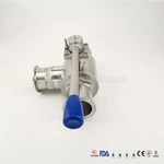 Sanitary Three Way Clamped Ball Valve