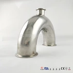 Sanitary stainless steel tri clover fittings clamped U type tee