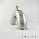 Sanitary stainless steel tri clover fittings clamped U type tee