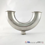 Sanitary stainless steel tri clover fittings clamped U type tee