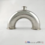 Sanitary stainless steel tri clover fittings clamped U type tee