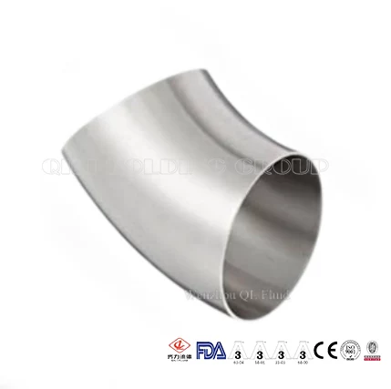 Sanitary Stainless Steel Weld 45 Degree Bend