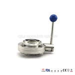Factory Provide SS304/316 Sanitary Stainless Steel Weld Butterfly Valves with Handle