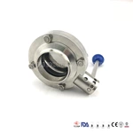 Factory Provide SS304/316 Sanitary Stainless Steel Weld Butterfly Valves with Handle