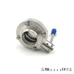 304L/316L Sanitary Stainless Steel Welding Flange Butterfly Valves with Ball Handle