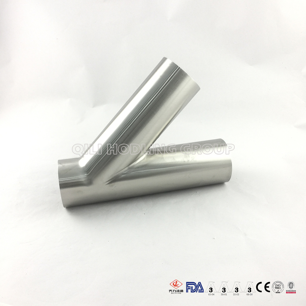 Sanitary Stainless Steel Y Type Tee